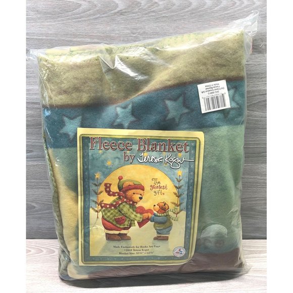 Teresa Kogut Teddy Bear Fleece Blanket The Greatest Gift Throw 53 x 64 Friends - Picture 3 of 8